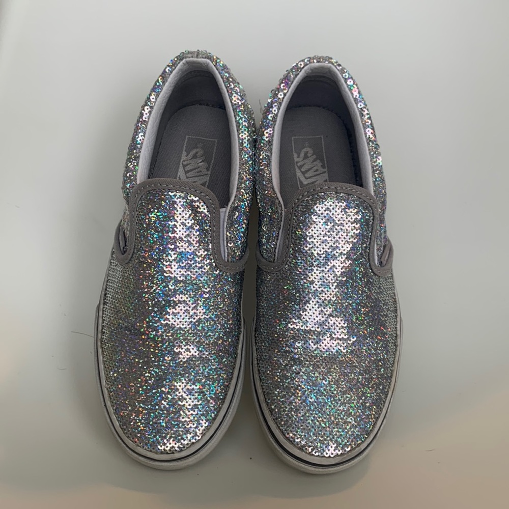 Vans sequins slip on shoes
